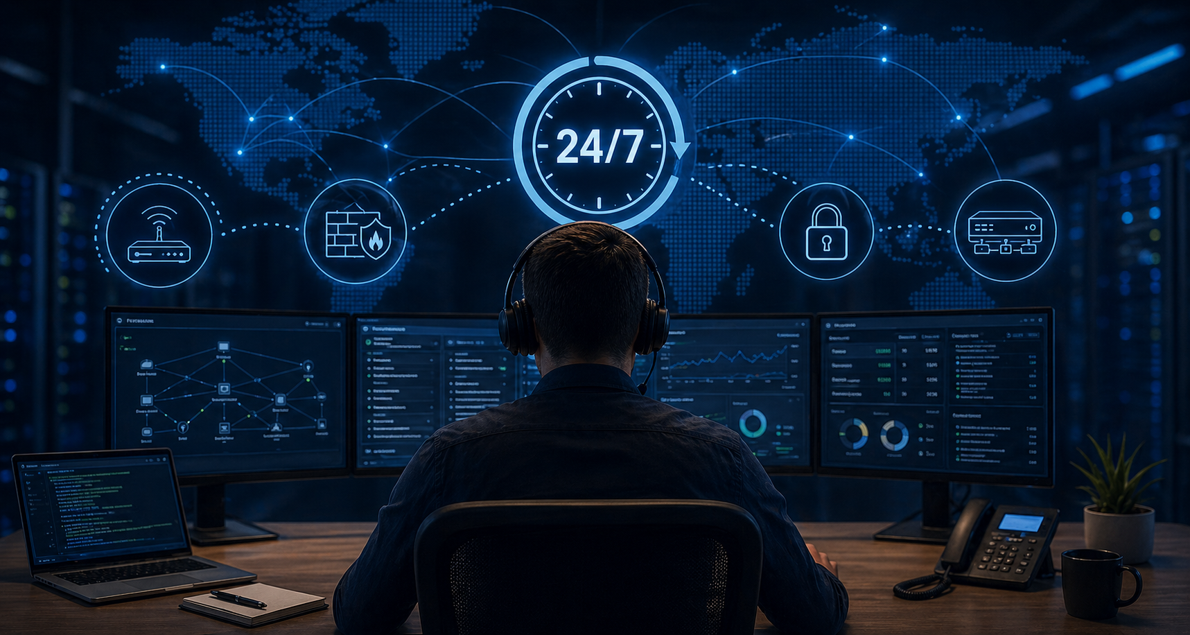 24/7 remote support for network infrastructure